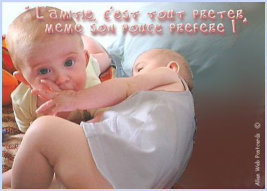 je pr&eacute;te mon pouce a tout le monde