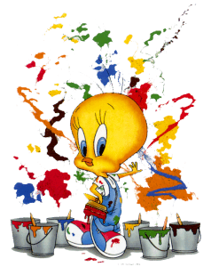 tyti  avec de la peinture